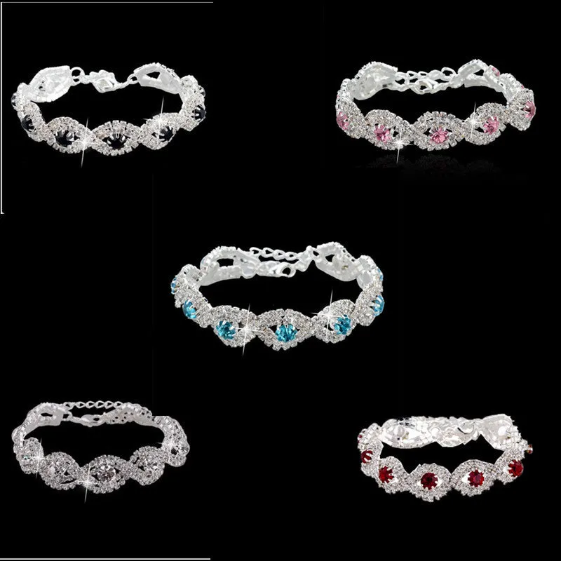 Claw chain rhinestone bracelet