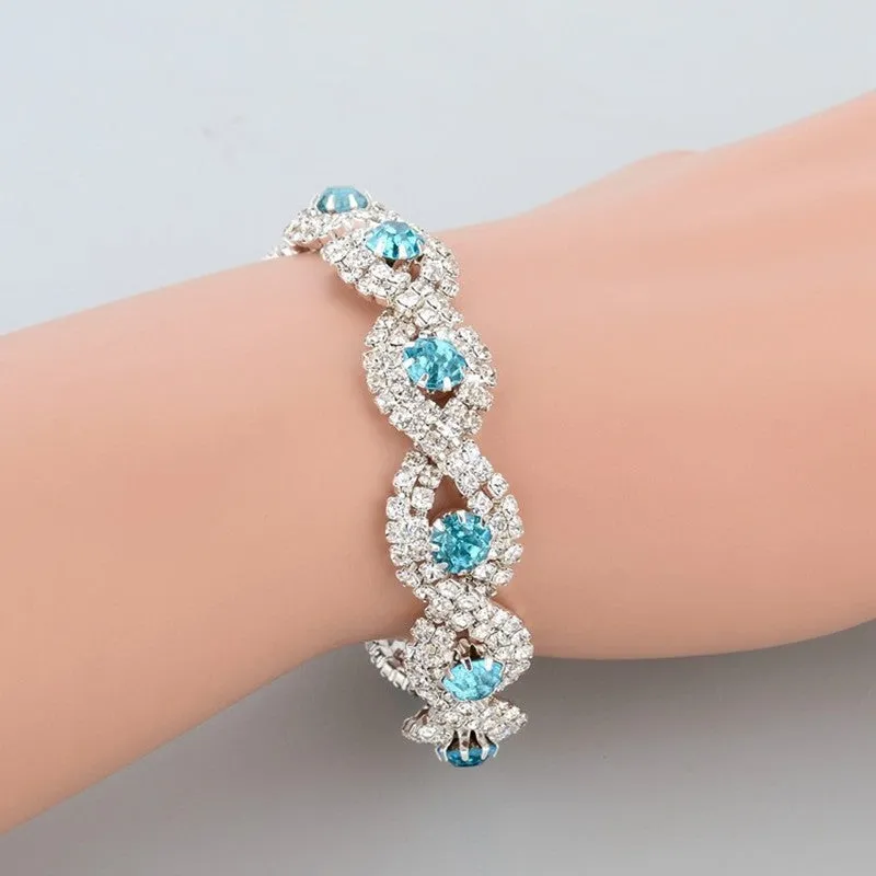 Claw chain rhinestone bracelet