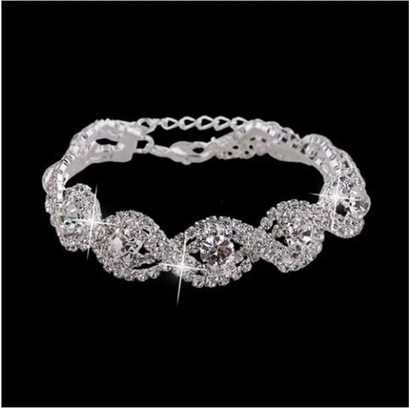 Claw chain rhinestone bracelet