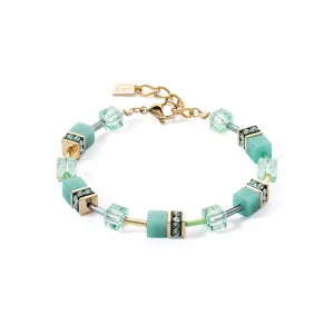 Coeur De Lion GeoCUBE® Iconic Mono Gold Green Bracelet