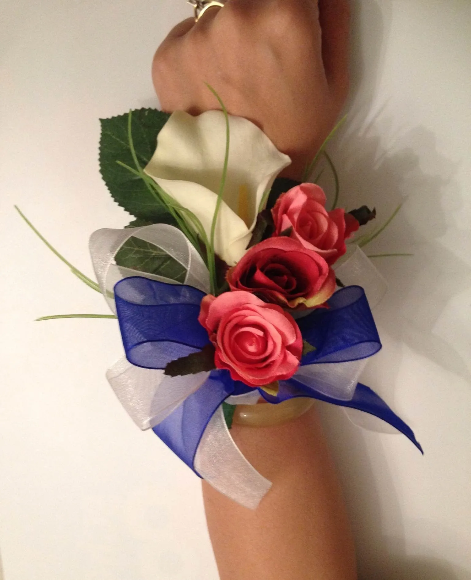 Corsage & Buttonhole - Calla Lily & Rose - CB0003 - $53/set