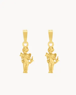 Cupid Earring Pendants, Gold