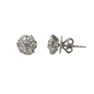 Daisy Cluster Diamond Stud Earrings