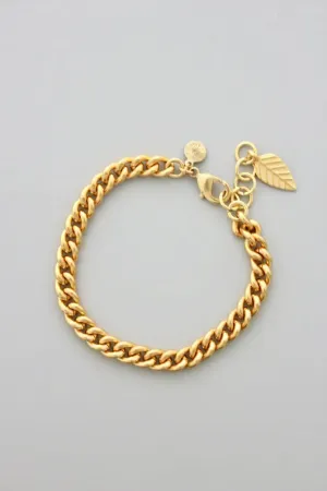 David Aubrey Curb Chain Bracelet Gold