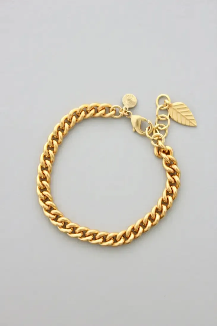 David Aubrey Curb Chain Bracelet Gold