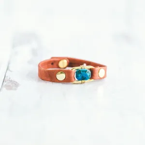 Desert Rose Bracelet - Gold  & Coral - Apatite