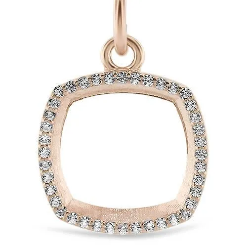 Diamond Cushion Shaped Outline Pendant