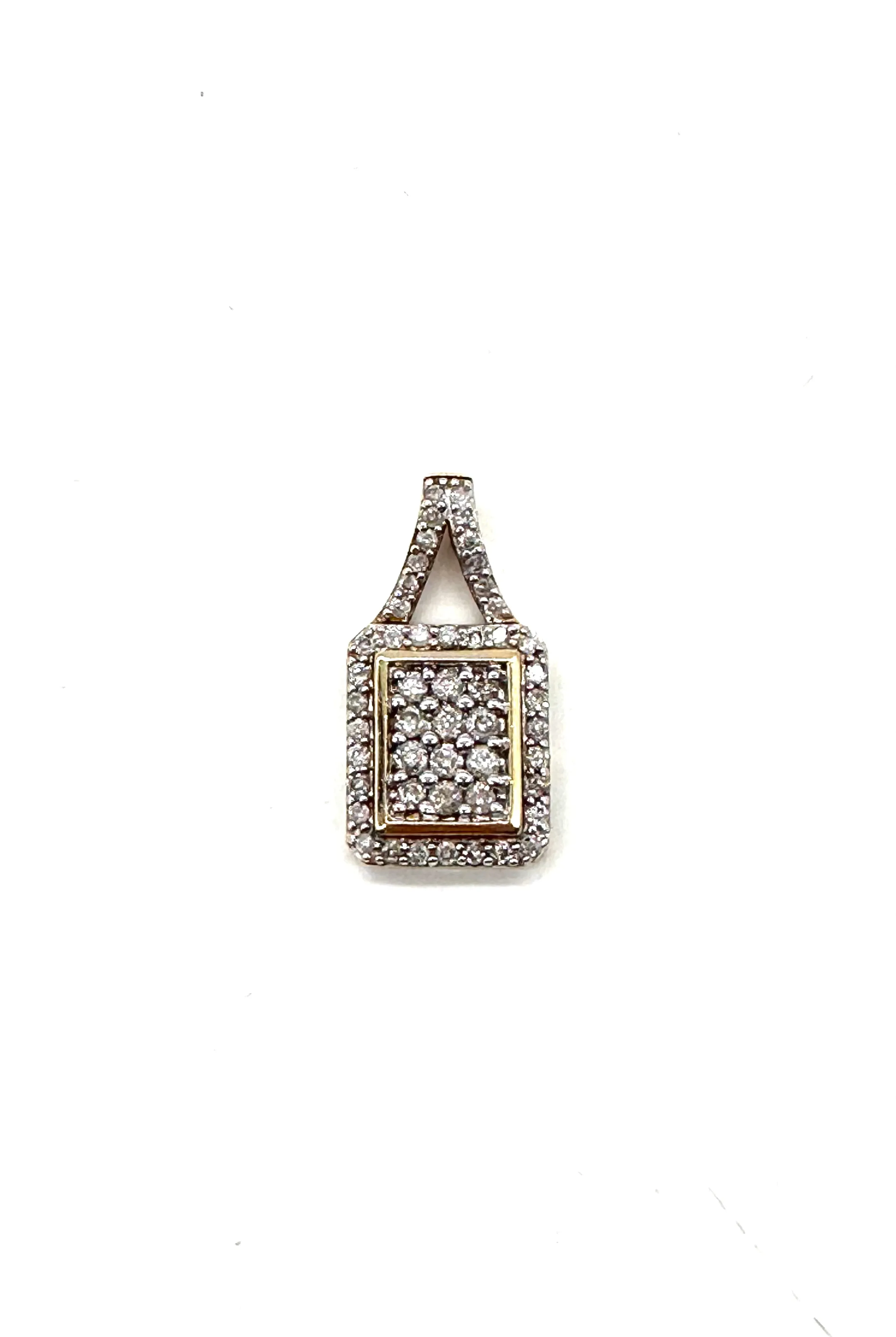 Diamond halo cluster pendant