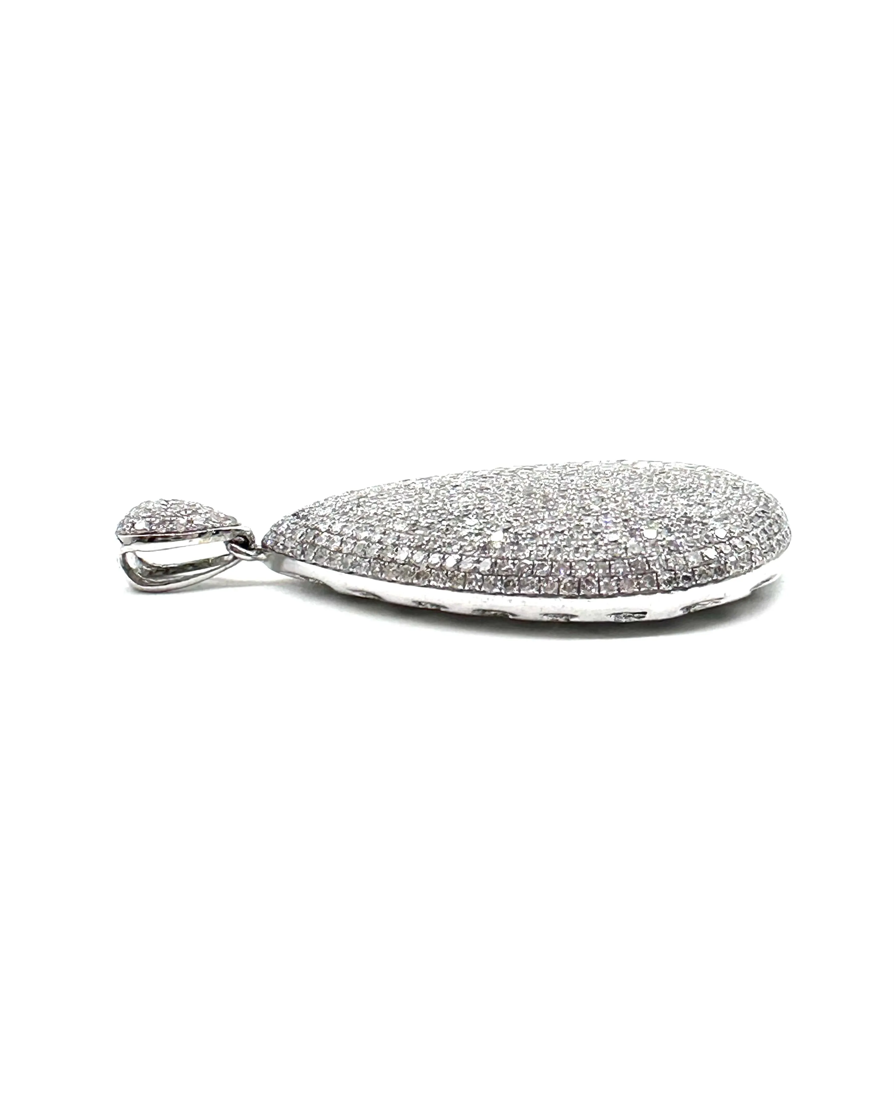 Diamond Pave Teardrop Pendant