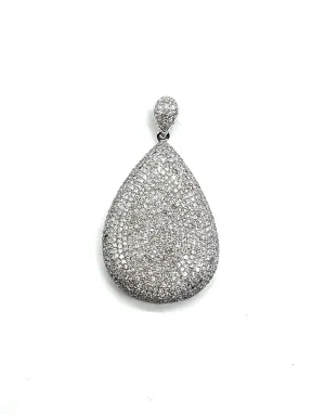 Diamond Pave Teardrop Pendant