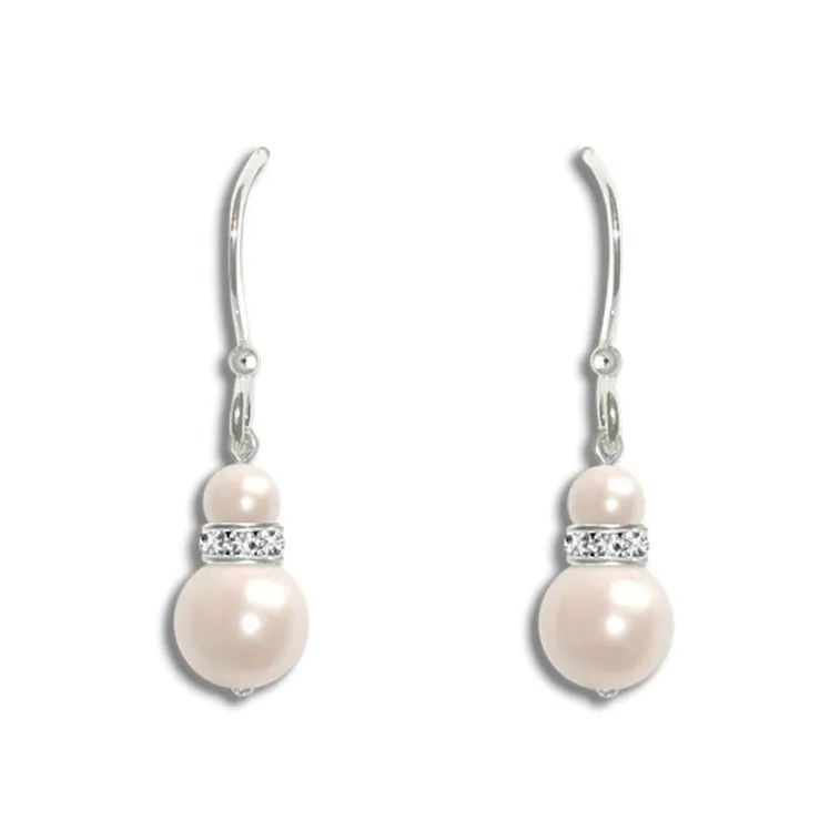 Divine Pearl Drop Bridal Earrings