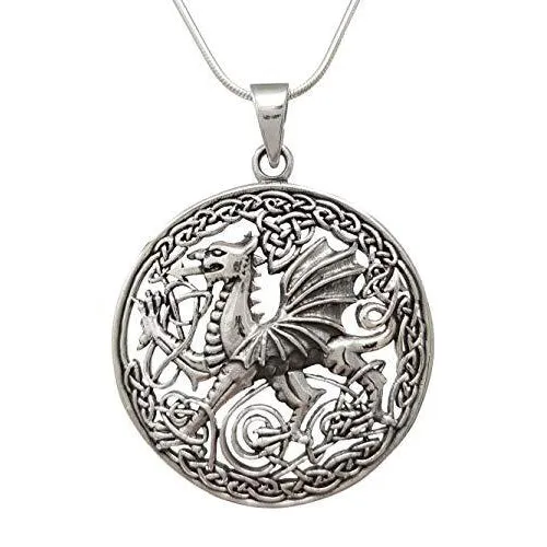 Dragon Circular Pendant Necklace For Men And Women