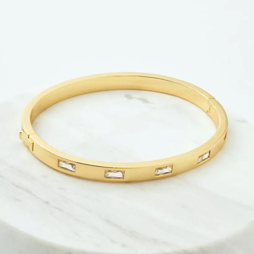 Ebony Bracelet - Gold/Clear