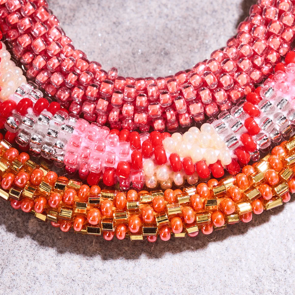 Electric Coral | Himalayan Glass Bead Bracelet