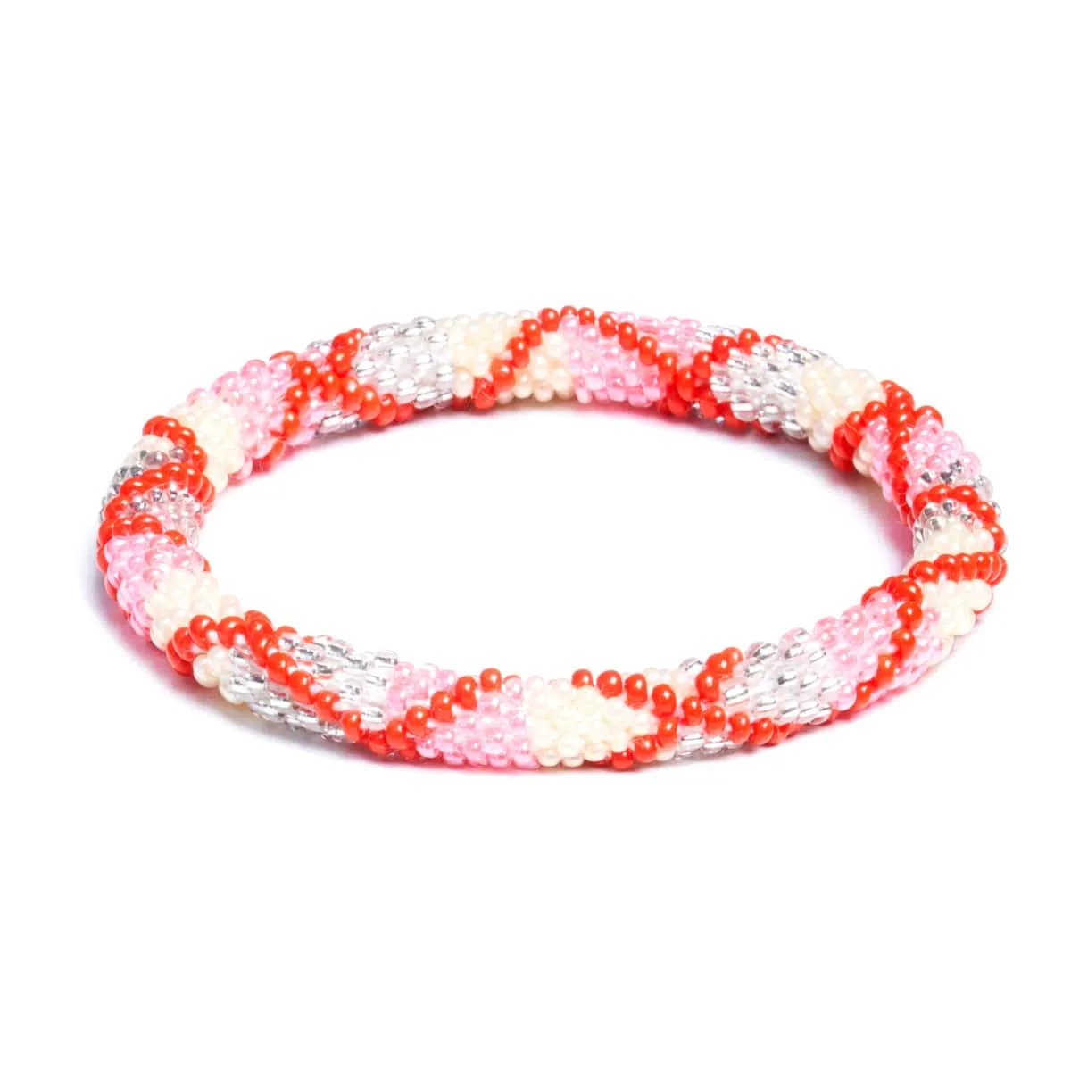 Electric Coral | Himalayan Glass Bead Bracelet