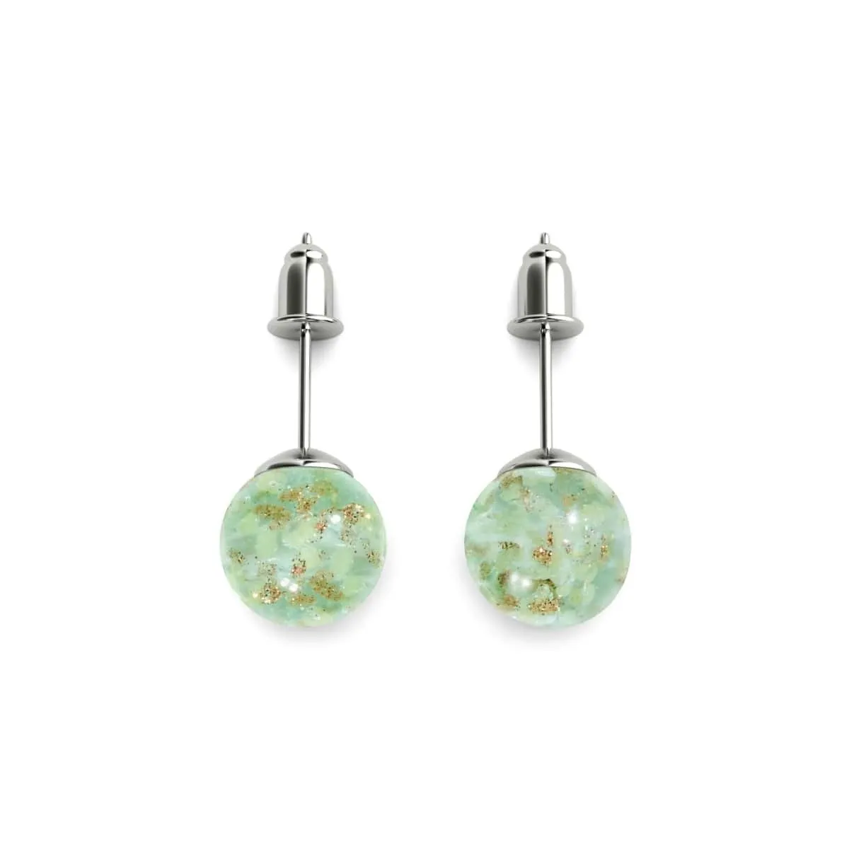 Evergreen | .925 Sterling Silver | Firefly Glass Stud Earrings