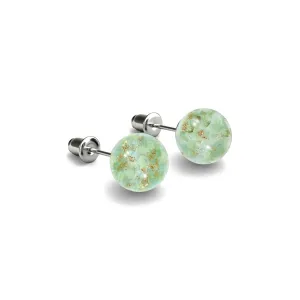 Evergreen | .925 Sterling Silver | Firefly Glass Stud Earrings