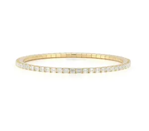 Ex-Tensible™ Emerald Cut Diamond Stretch Tennis Bracelet