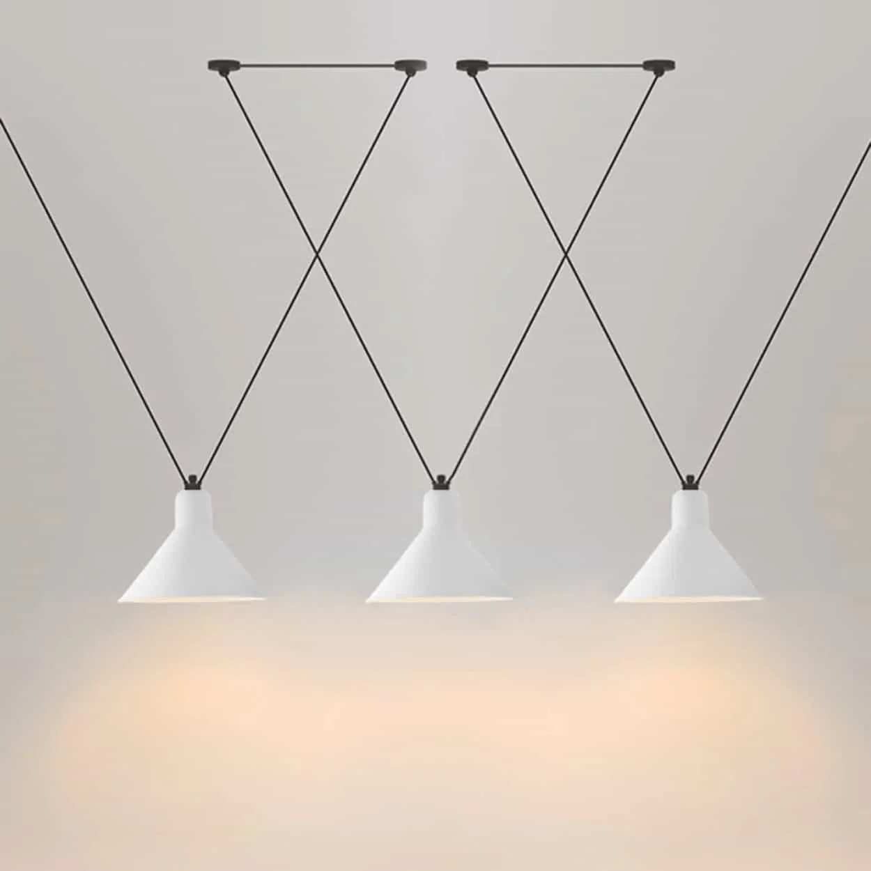 Foccasi V-Wires Funnel Shades Pendant Lamp