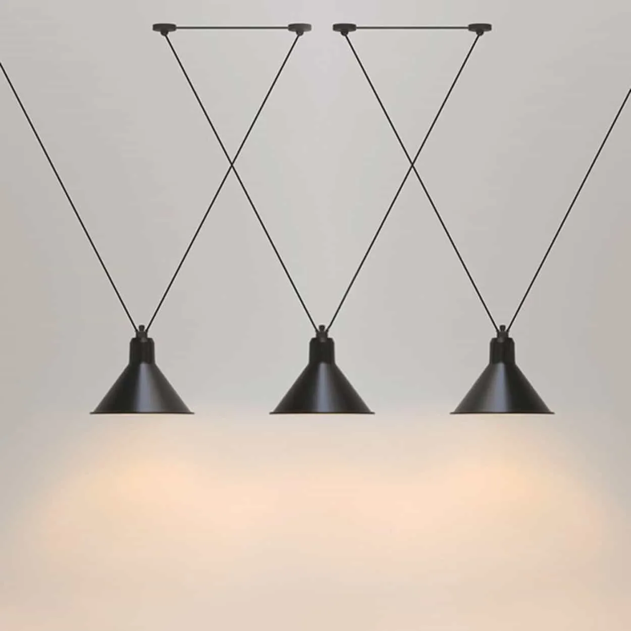 Foccasi V-Wires Funnel Shades Pendant Lamp