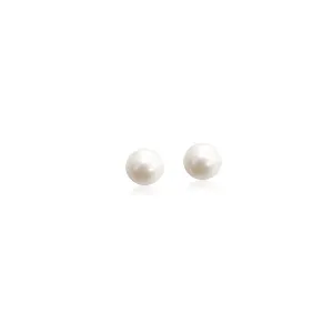 Freshwater Pearl Button Earrings