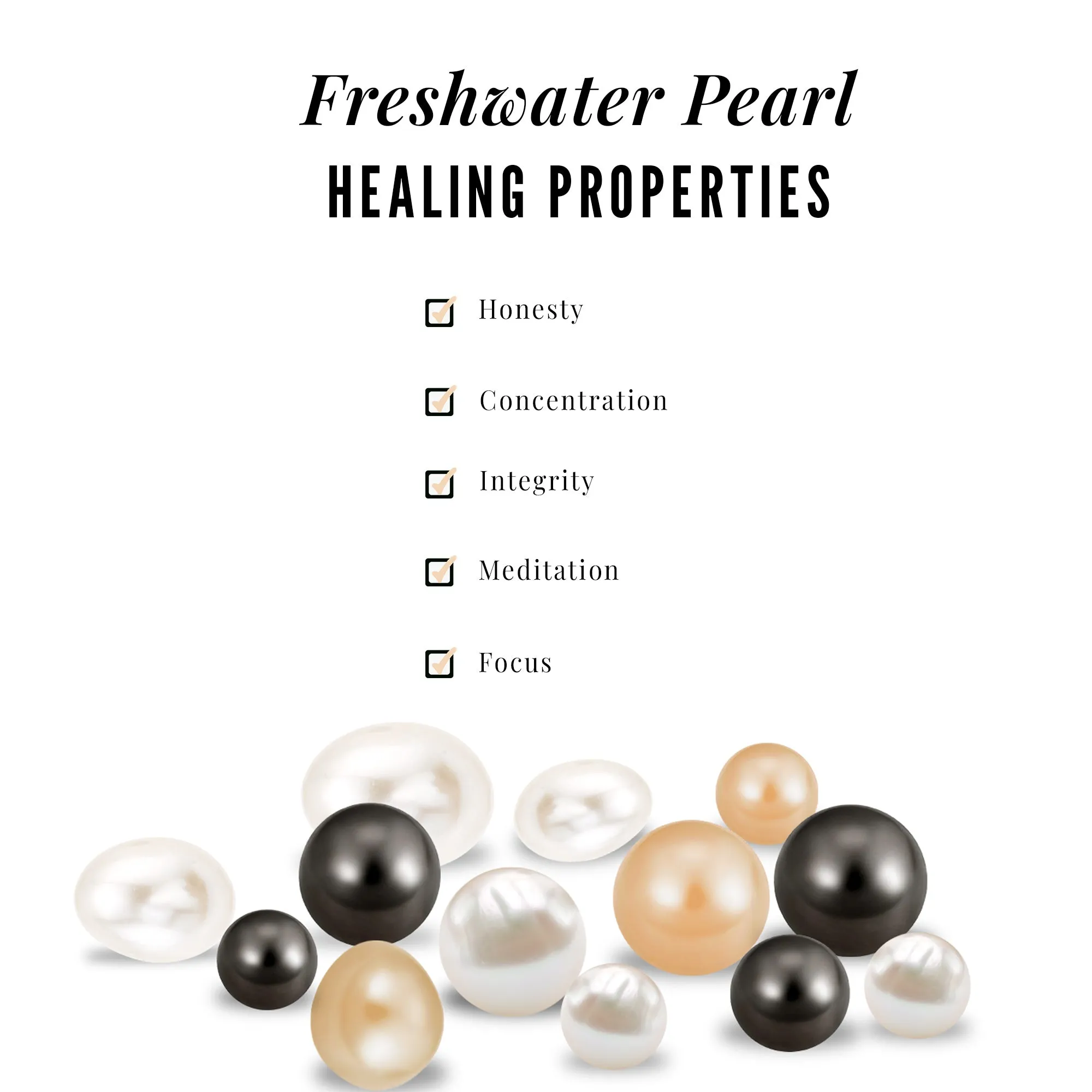 Freshwater Pearl Solitaire Octagon Shape Stud Earrings with Black Enamel