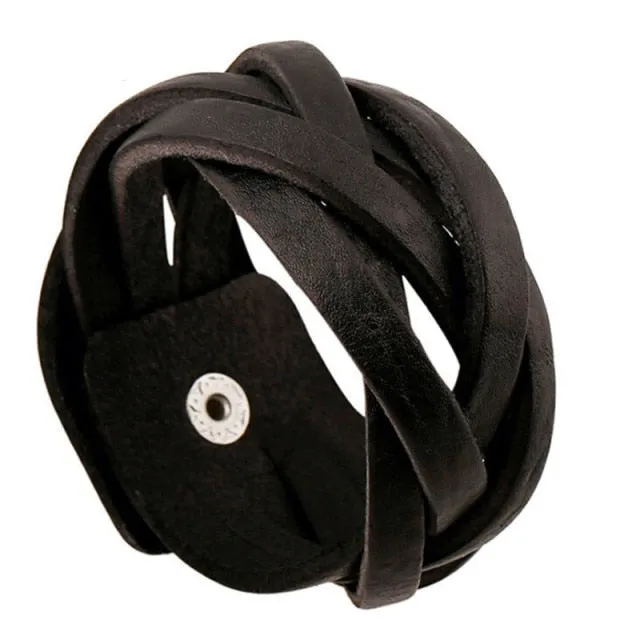 'Fright' PU Faux Leather Stud Punk Goth Bracelet, Cuff, Wristband