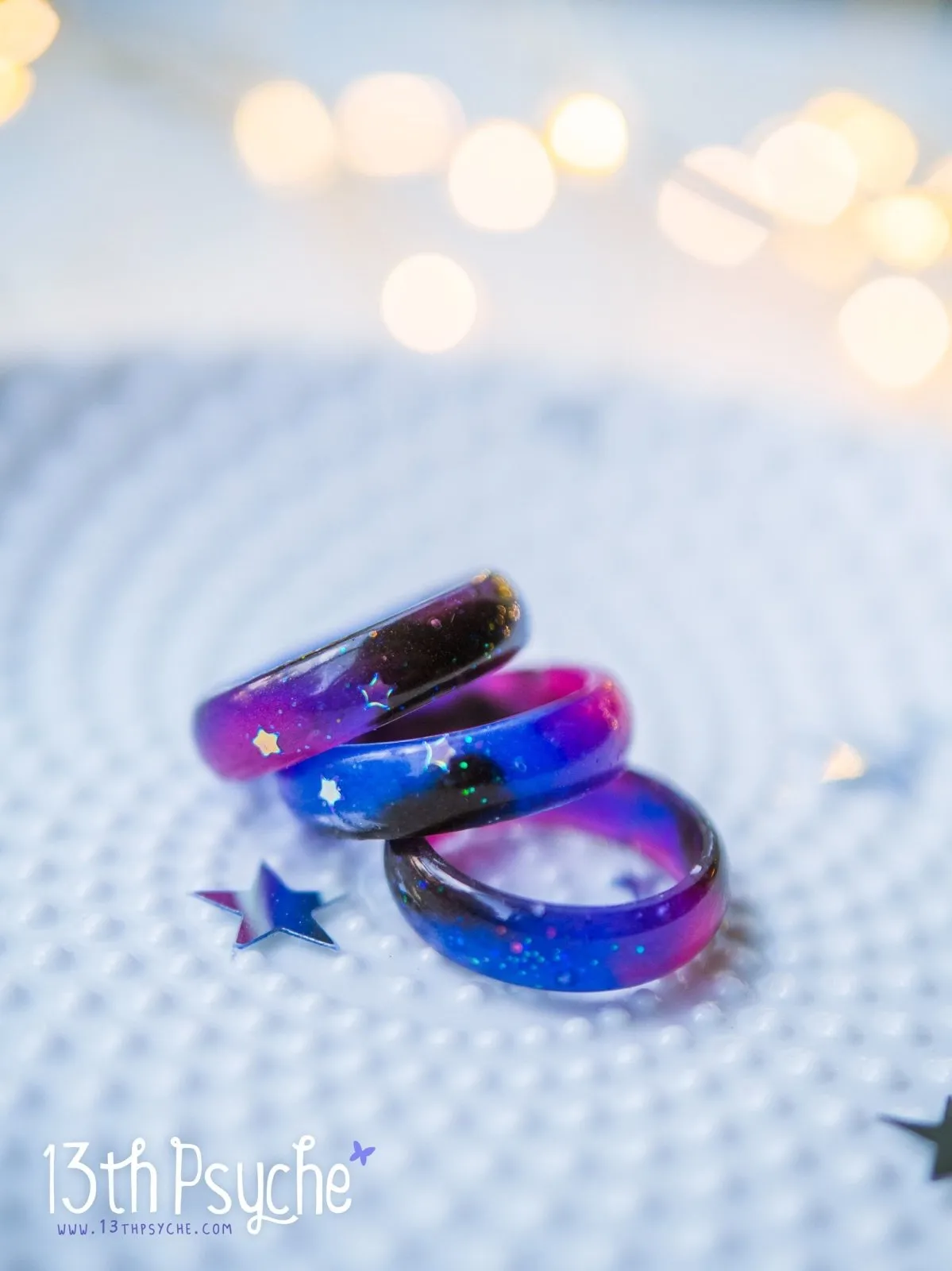 Galaxy nebula resin ring