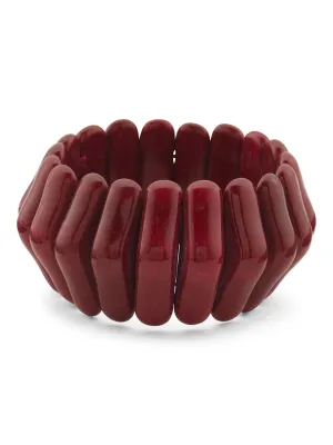 GARDENIA Red Coral Stretch Bracelet