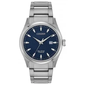 Gents Eco-Drive Titanium WR100 Watch BM7360-82L