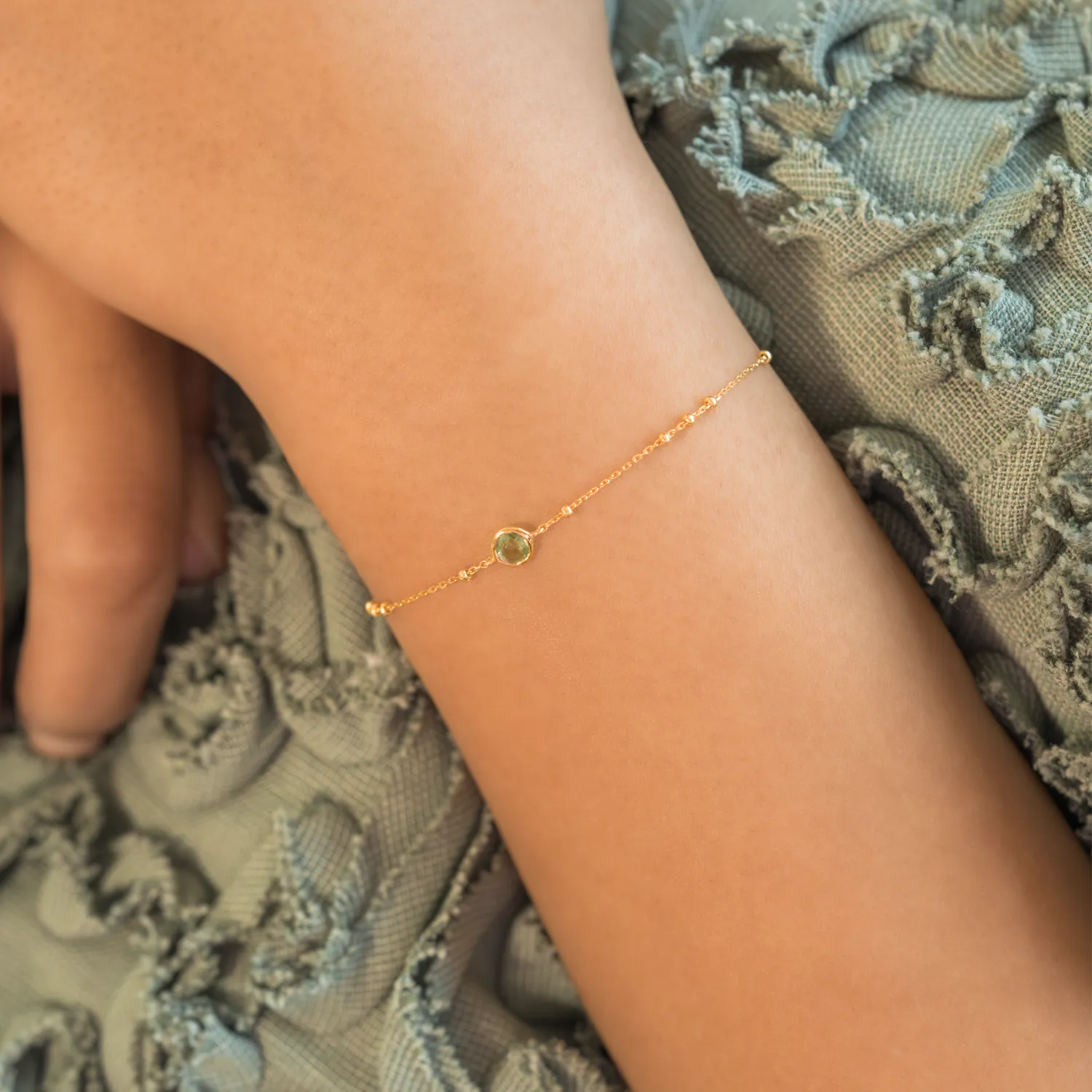 Gold Birthstone Bracelet