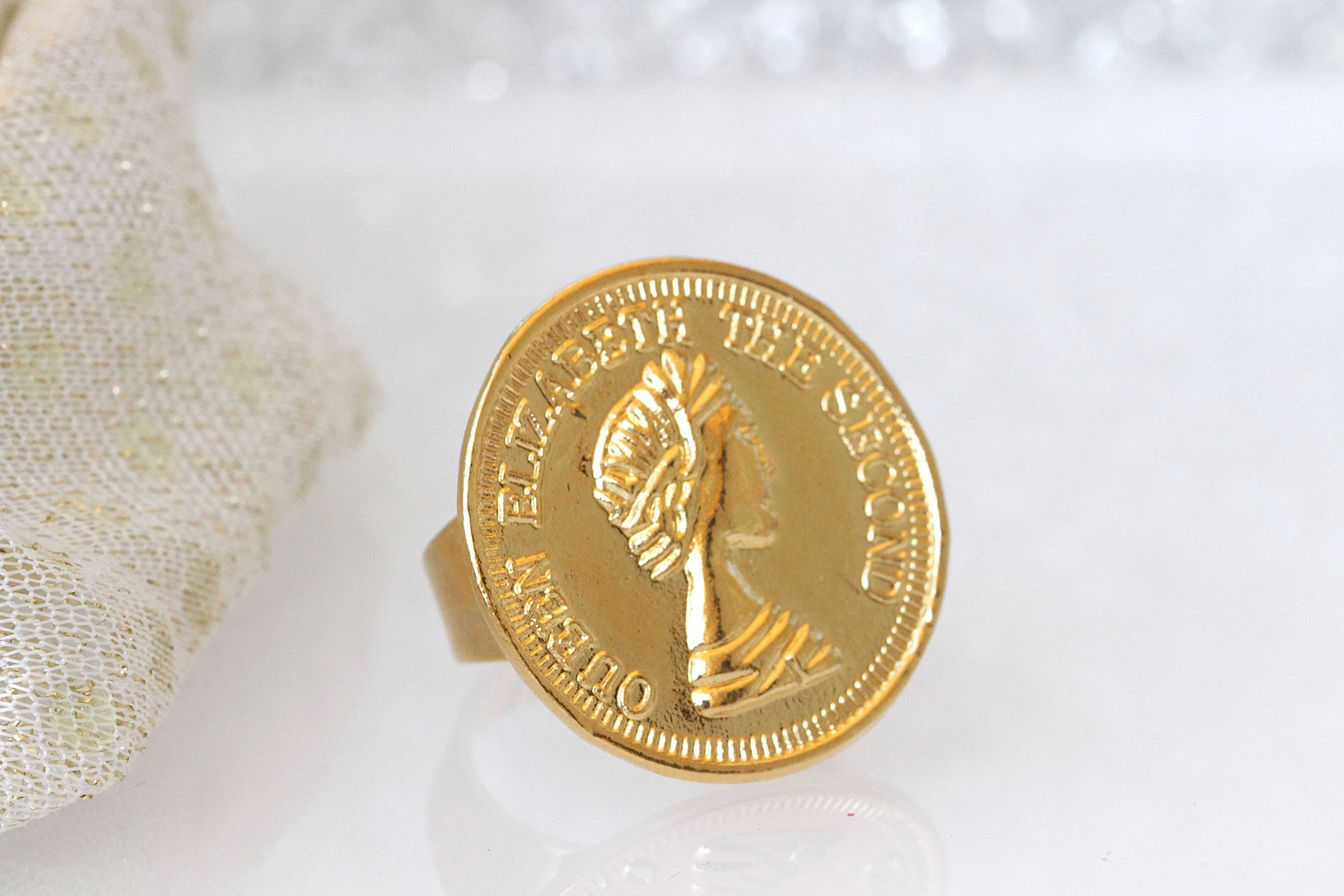 GOLD COIN RING