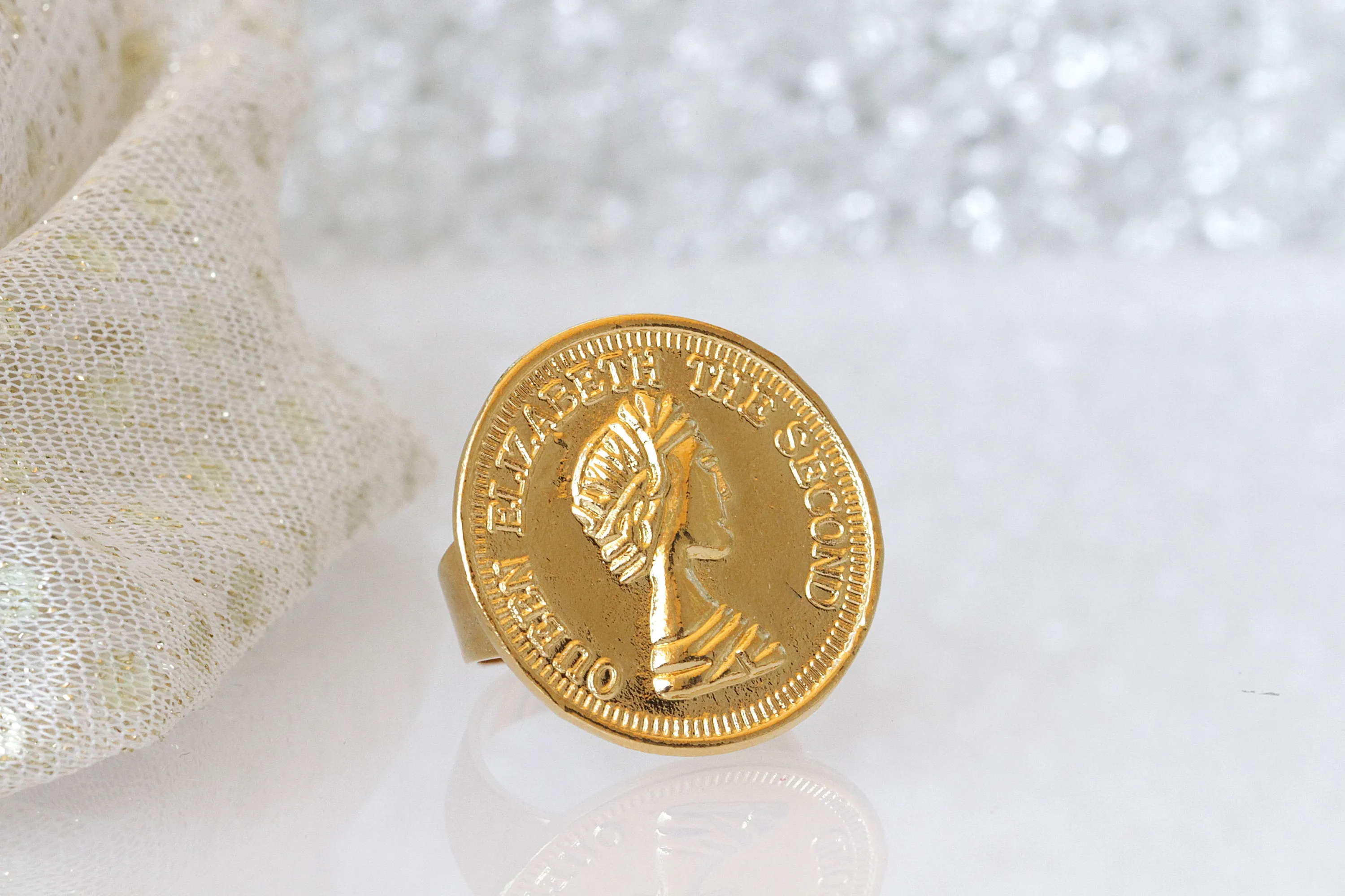 GOLD COIN RING