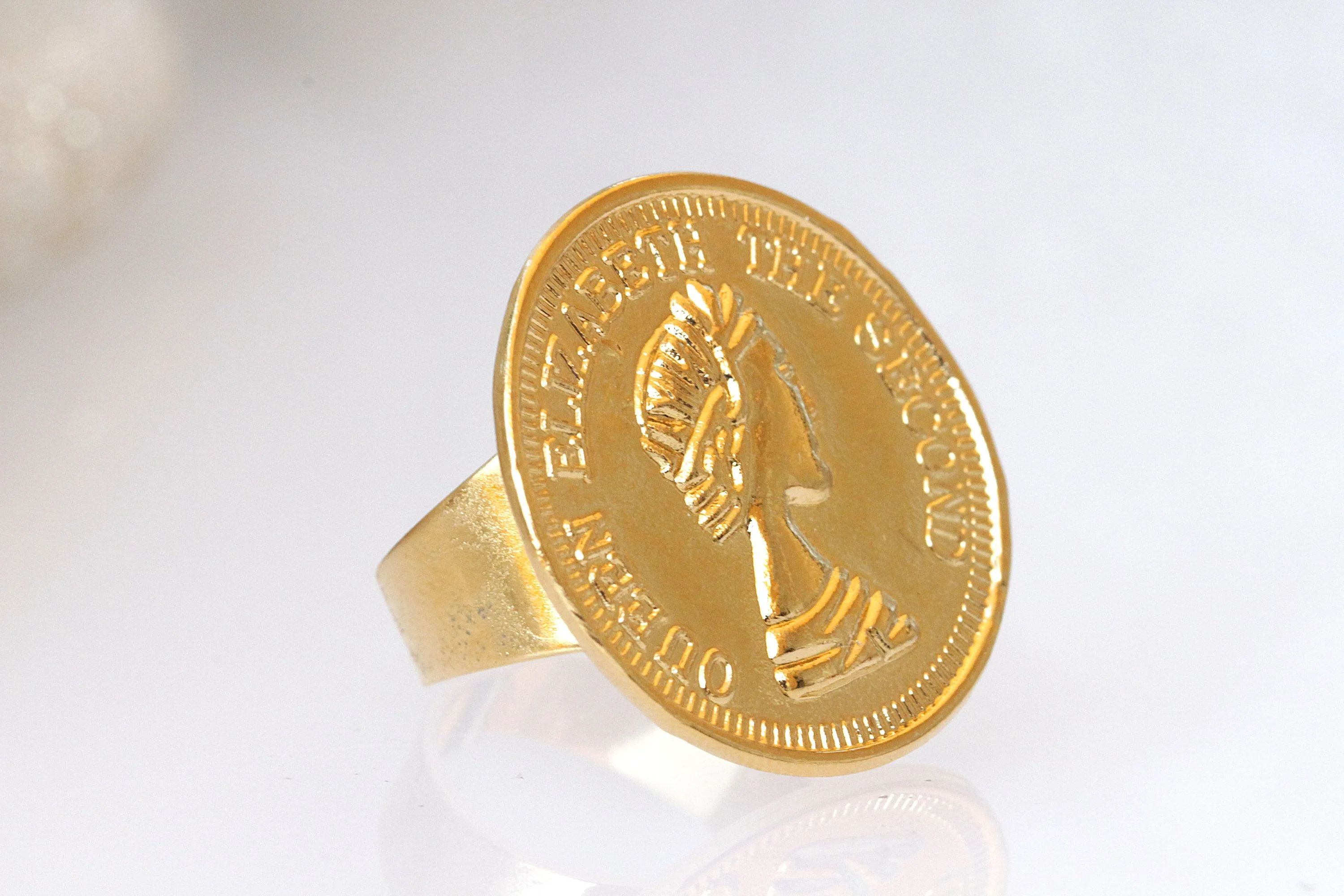 GOLD COIN RING