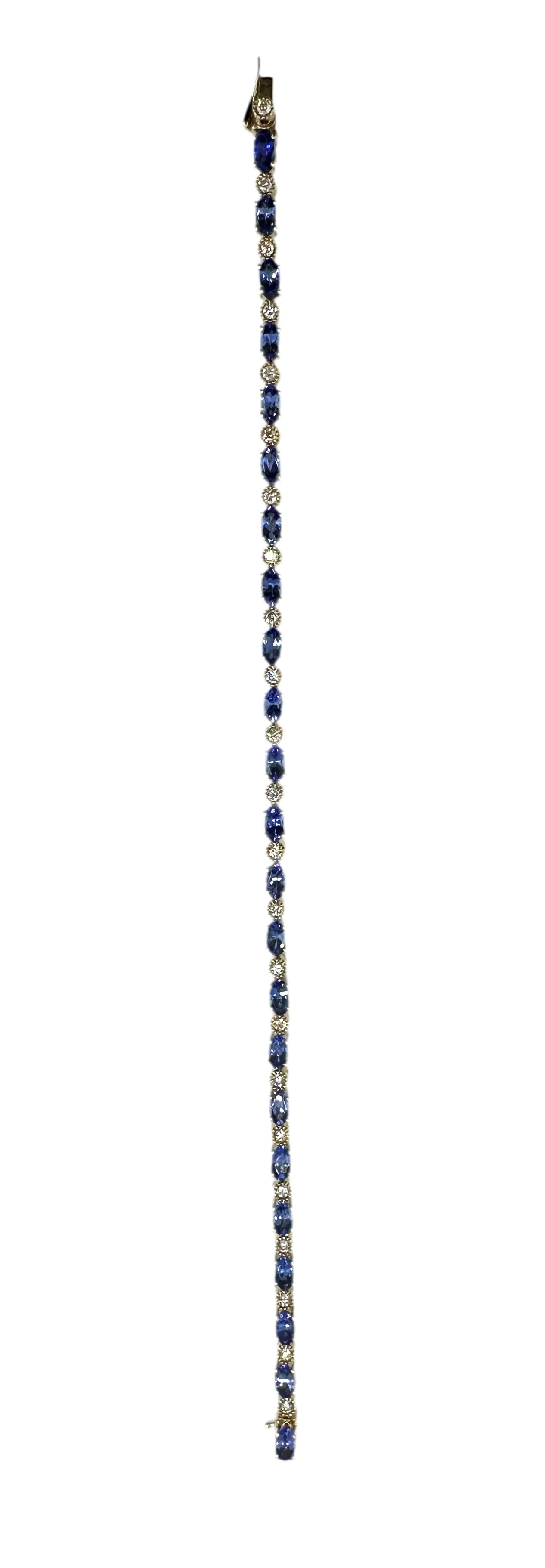 Gold Diamond and Tanzanite Bracelet