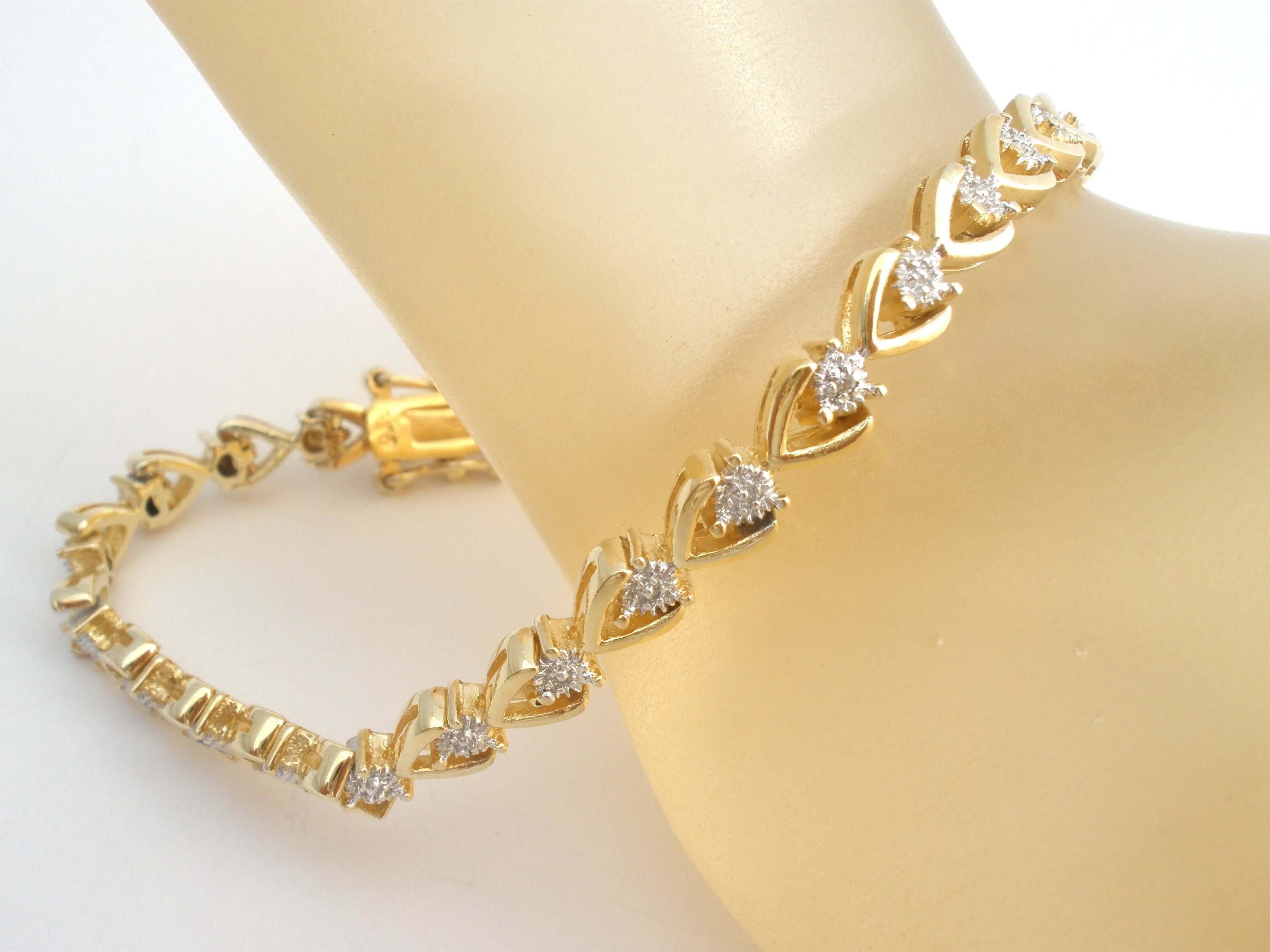 Gold Over Sterling Silver Diamond Tennis Bracelet