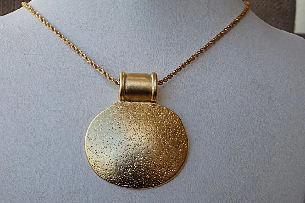 Gold statement necklace