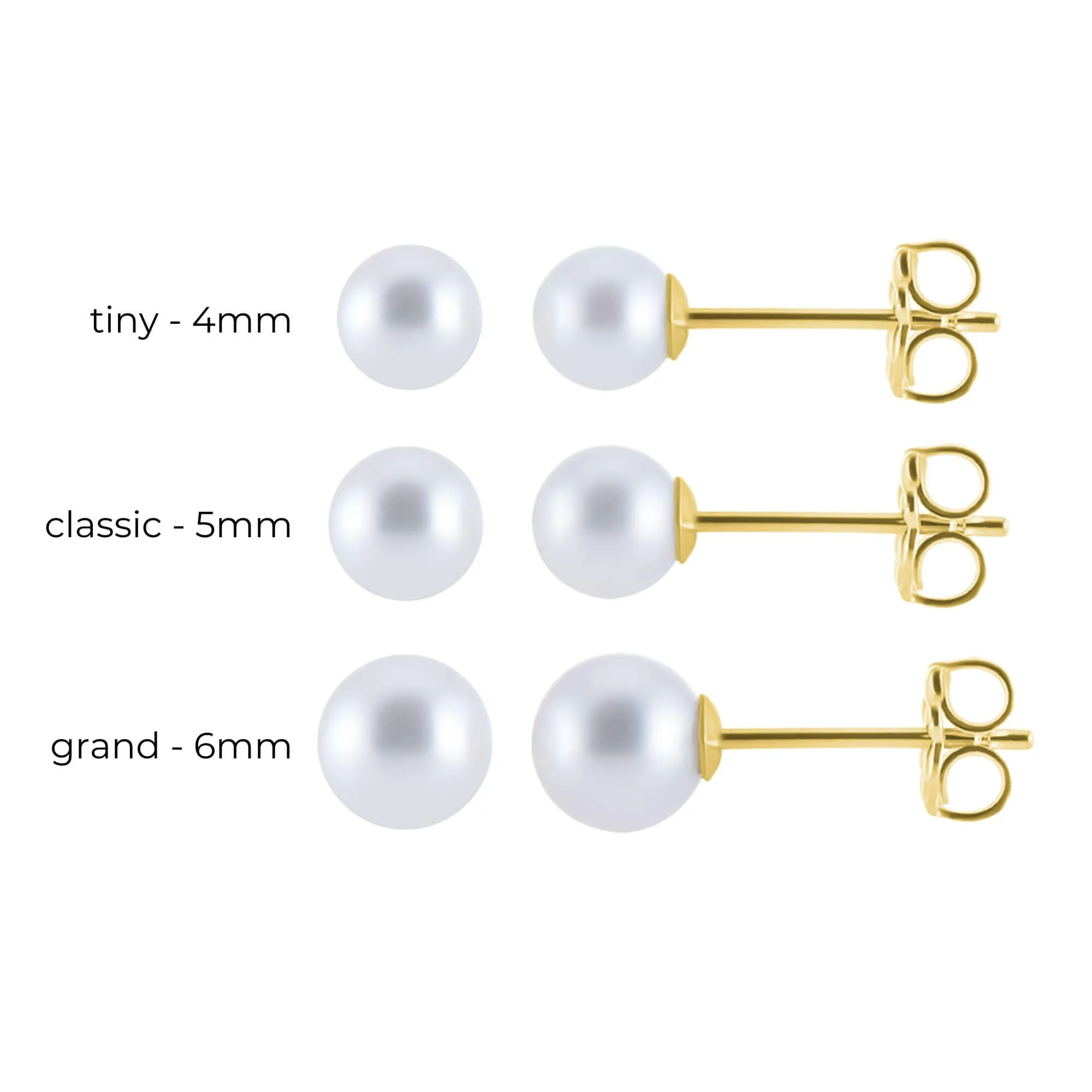 Golden Sweet Pearl Post Earrings