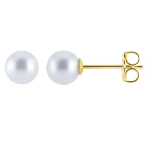 Golden Sweet Pearl Post Earrings