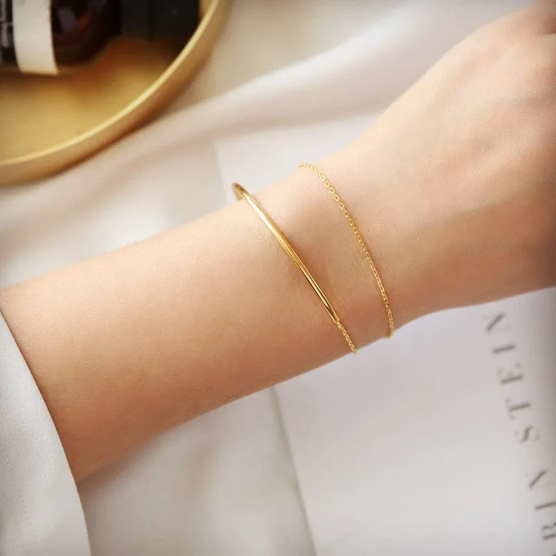 Golden Titanium Steel Bracelet