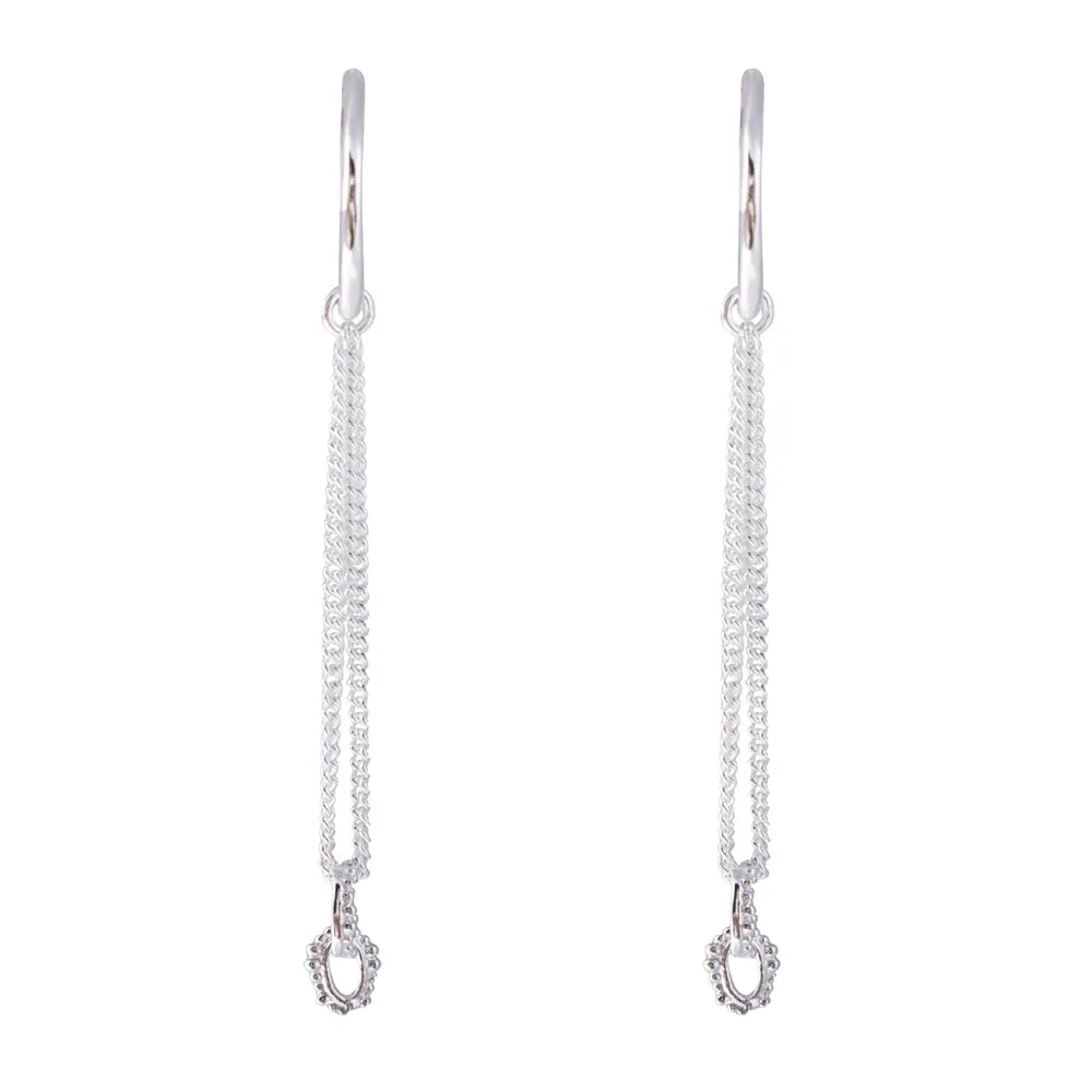 GRANULATION LINK DROPS - SILVER