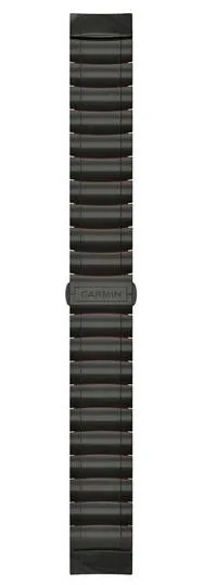 GRM Watch Band QuickFit 22 Hybrid Titanium Silicone Bracelet Carbon Grey DLC