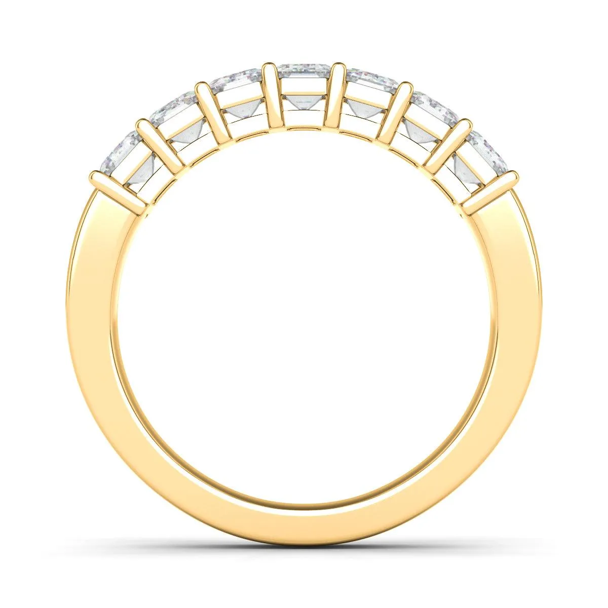 Half Emerald Cut Diamond Eternity Ring