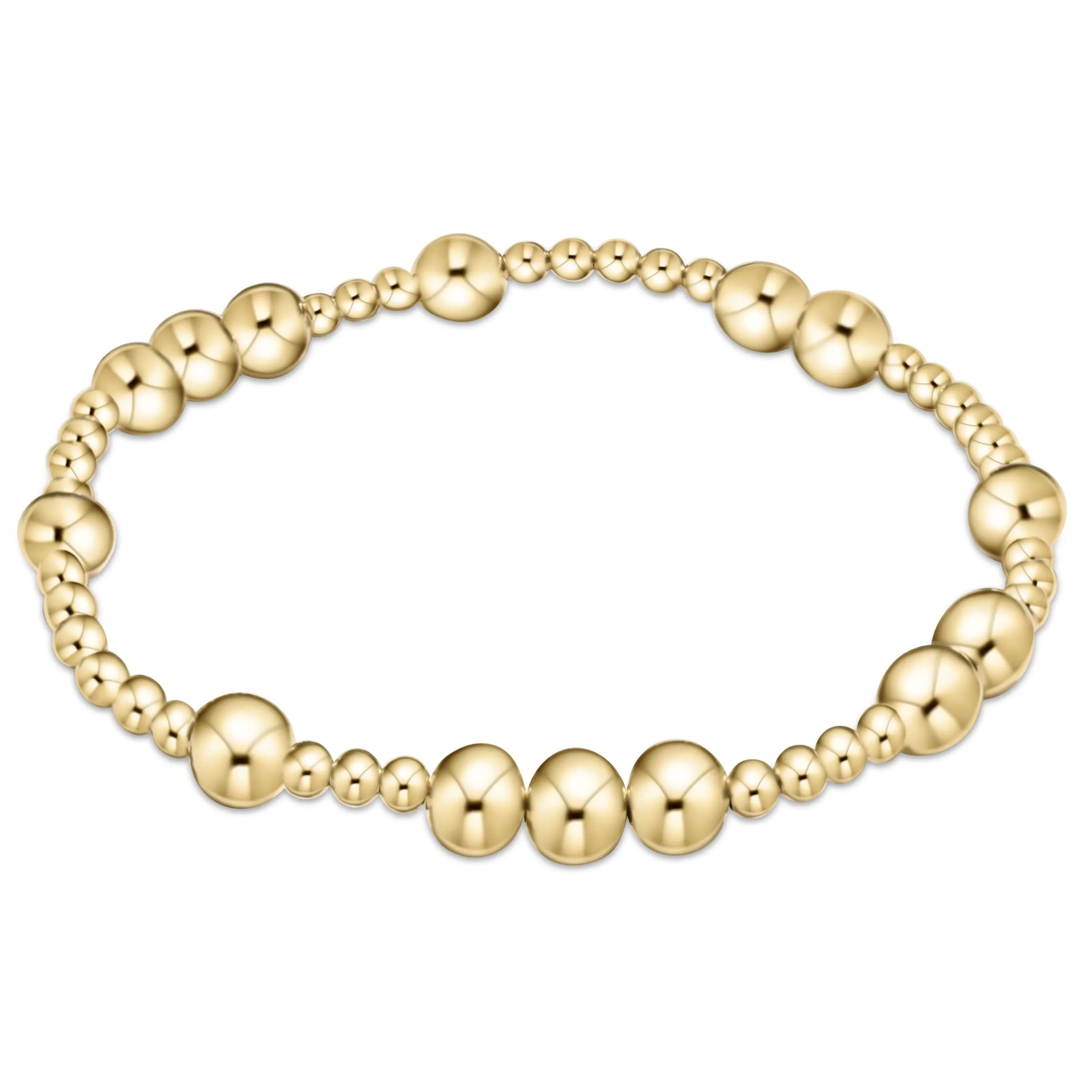 Hope unwritten 6mm bead bracelet - gold