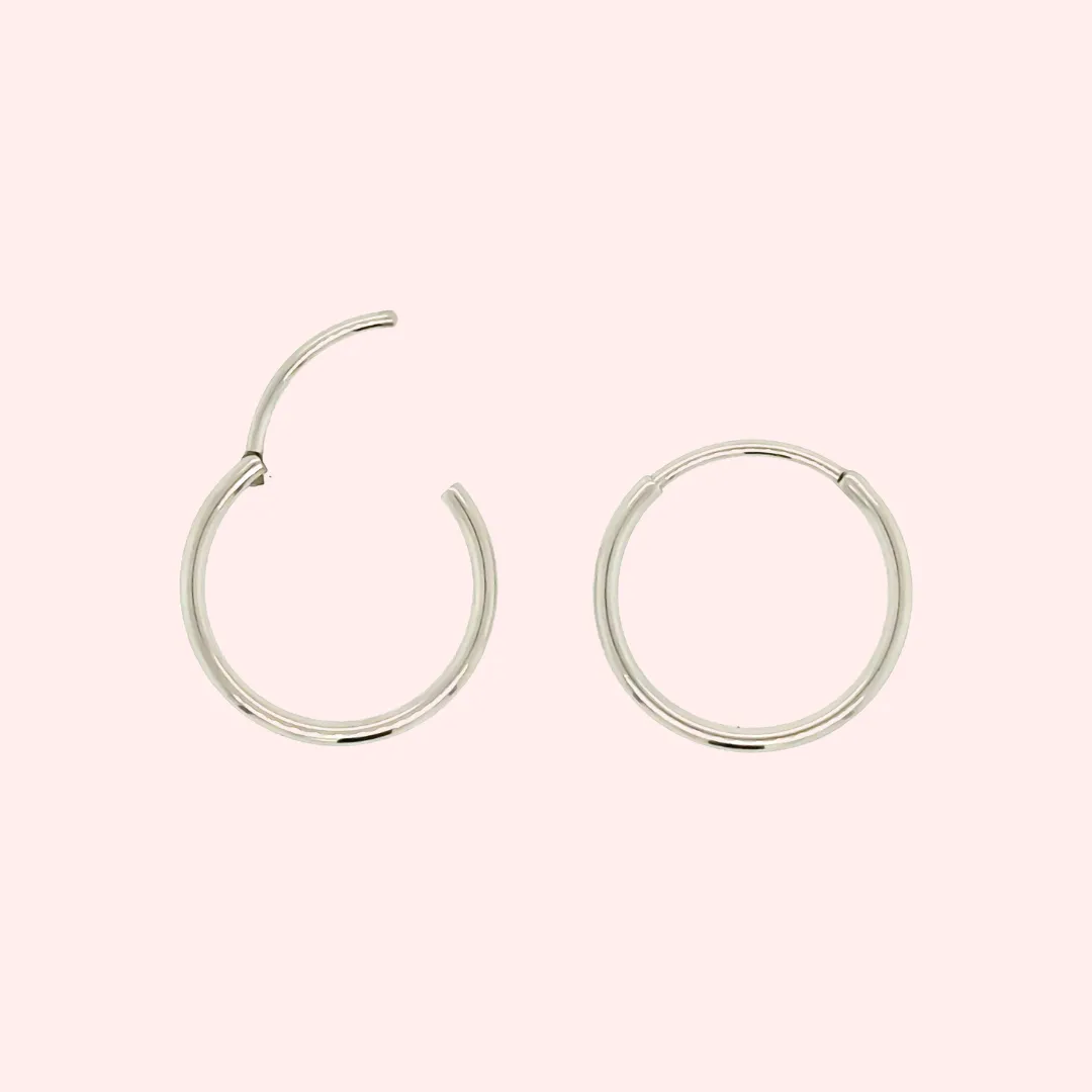 Implant Grade Titanium Delicate Hoop Hypoallergenic Earrings