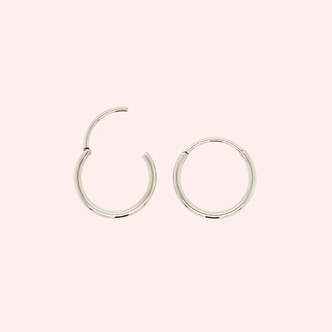 Implant Grade Titanium Delicate Hoop Hypoallergenic Earrings