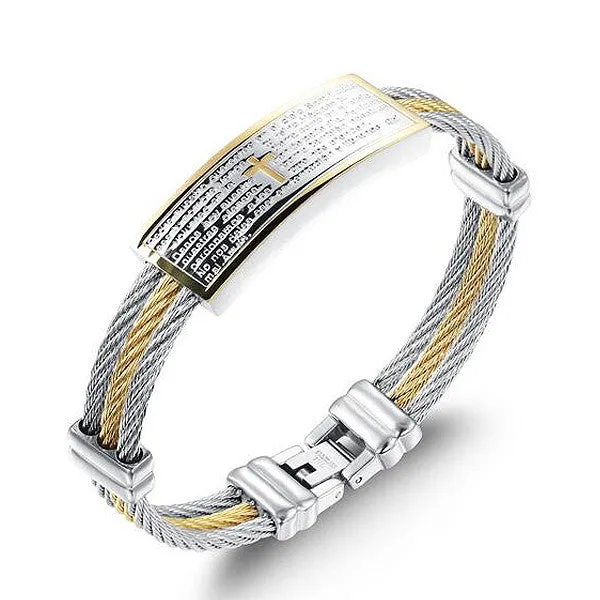 InFaith™ "The Prayer" Stainless Steel Band Faith Bracelet