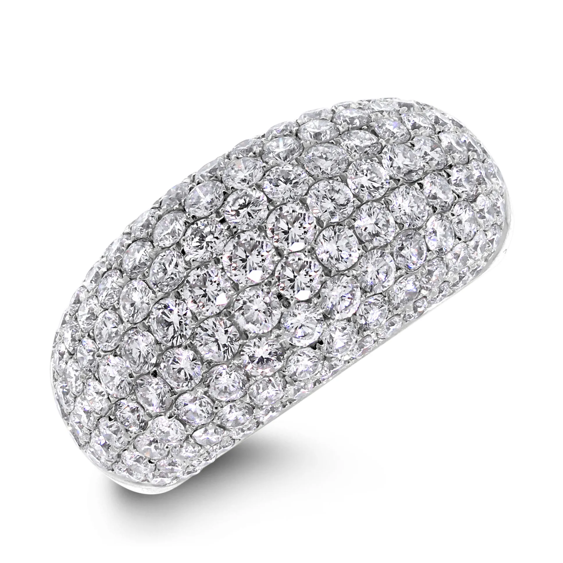 Infinite Diamond Band (3.45 ct Diamonds) in White Gold