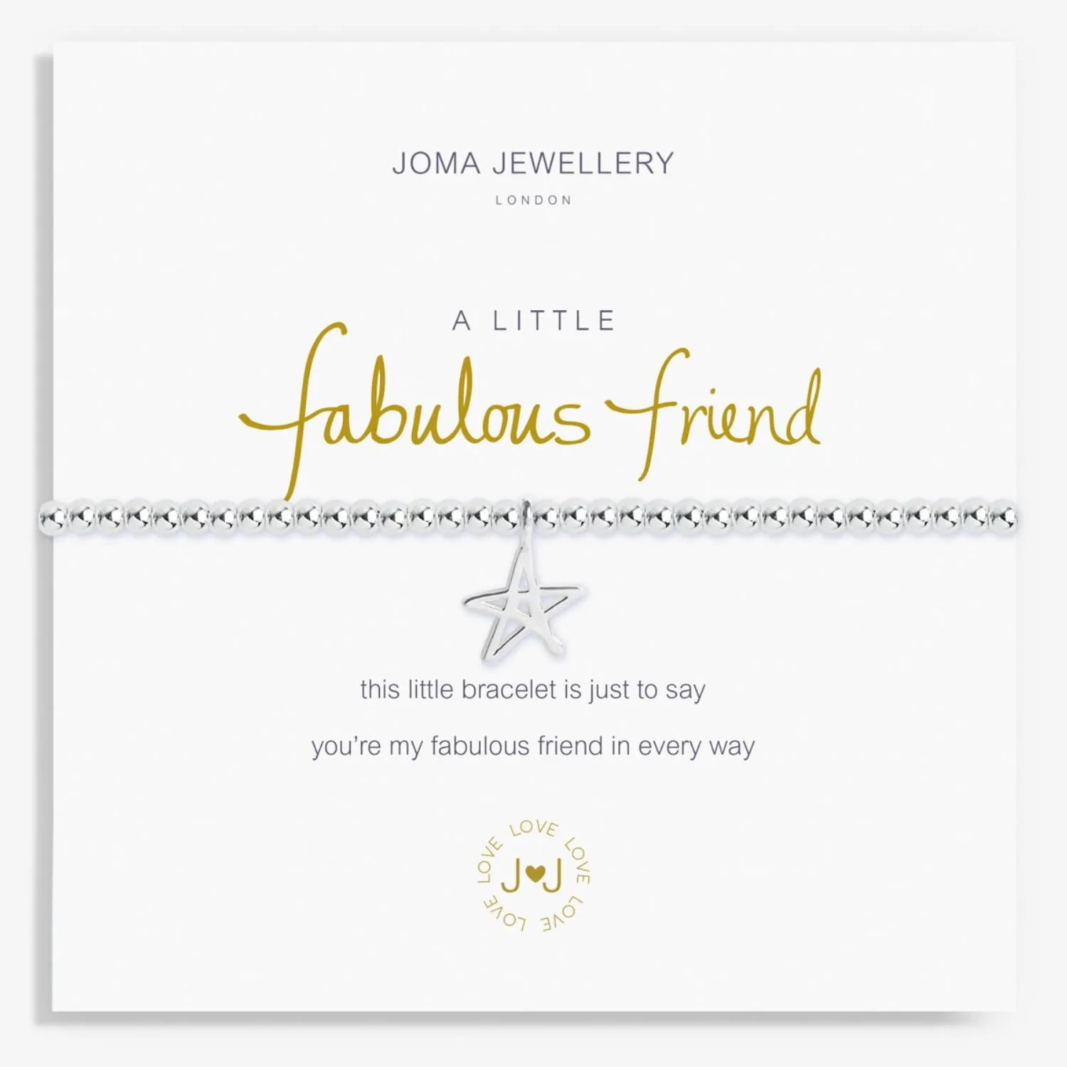 Joma Jewellery Silver A Little 'Fabulous Friend' Bracelet