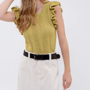 Katie Eyelet Sweater Top